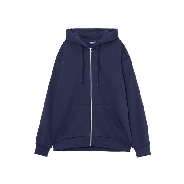 Cropp Cropp - Суитшър с цип с качулка - тъмносин