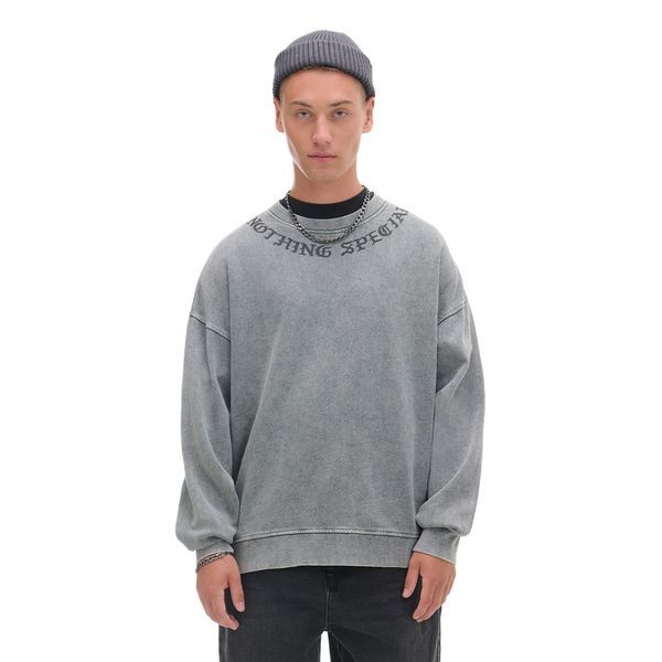 Cropp Cropp - Суитшър с избелен ефект - Светло сиво