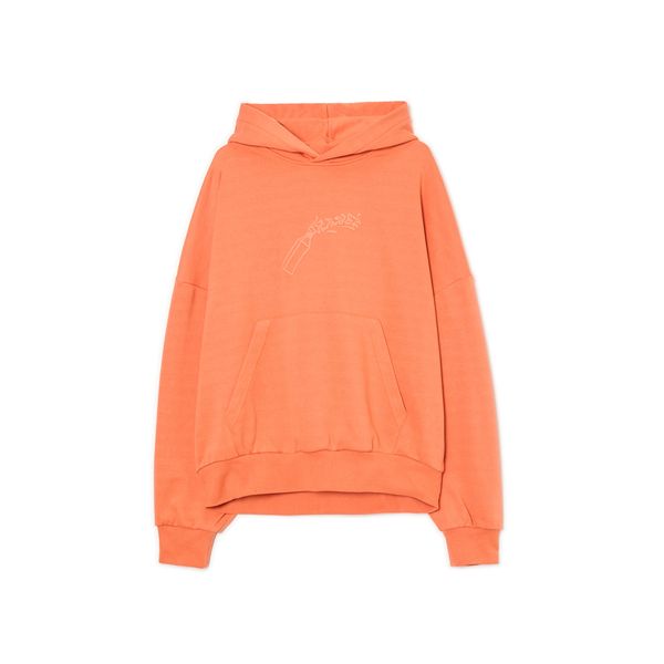 Cropp Cropp - Суитшър с качулка - мандарина