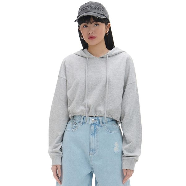 Cropp Cropp - Суитшър с качулка - Светло сиво