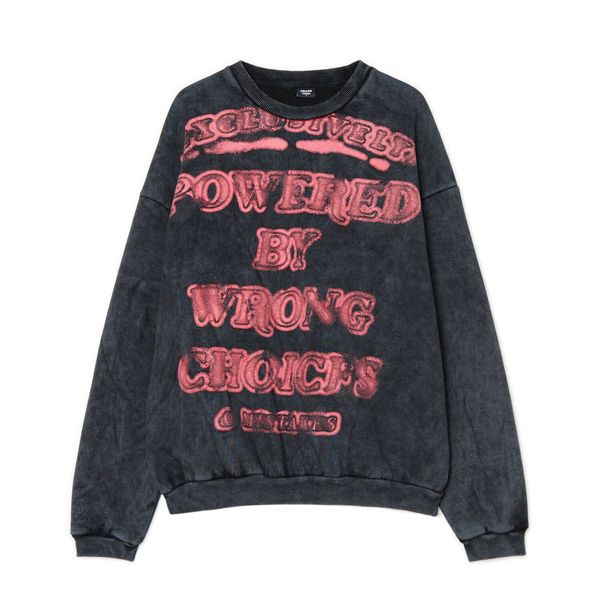 Cropp Cropp - Суитшър с принт - черeн