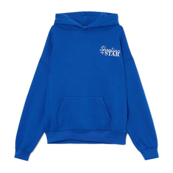 Cropp Cropp - Суитшърт с качулка и принт - индиго