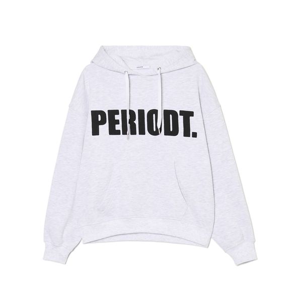 Cropp Cropp - Суитшърт с качулка и принт - Светло сиво