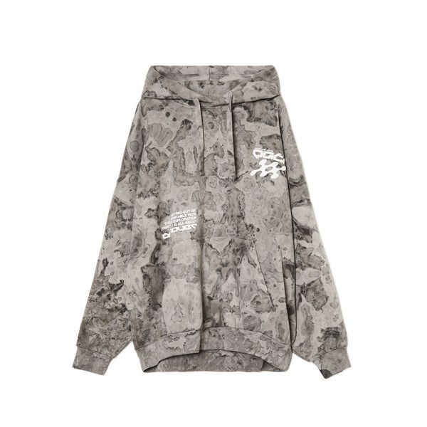 Cropp Cropp - Суитшърт с качулка и принт - тъмносиво