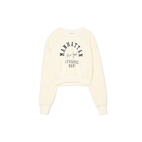 Cropp Cropp - Суитшърт с принт - бял