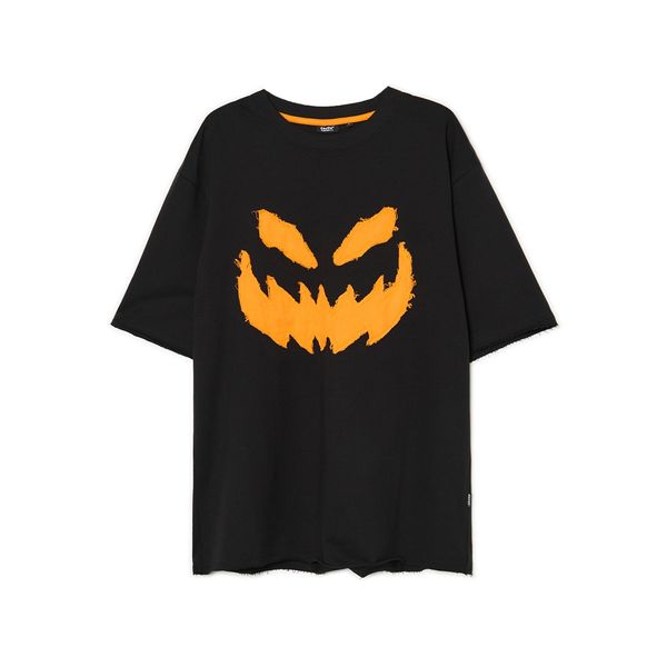 Cropp Cropp - Тениска с бродерия - черeн