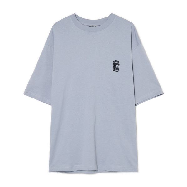 Cropp Cropp - Тениска с бродерия - Светло сиво