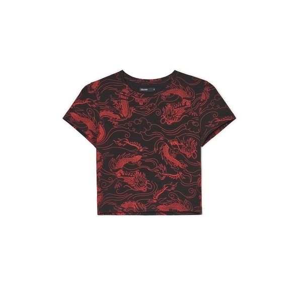 Cropp Cropp - Тениска с цялостен принт - черeн