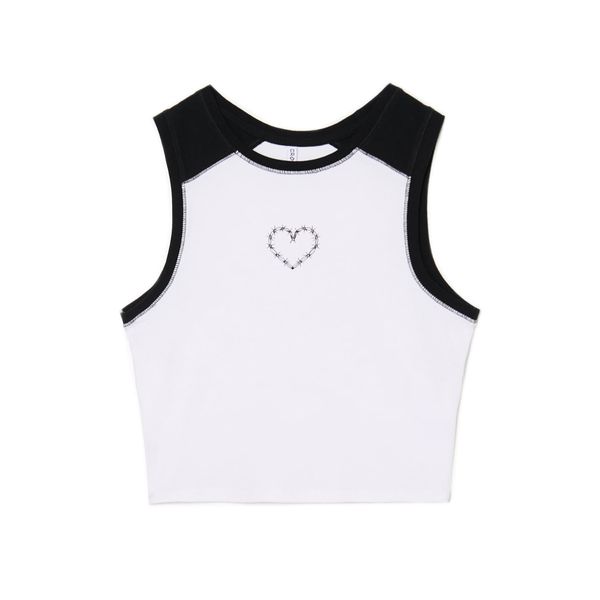 Cropp Cropp - Тениска с принт - бял