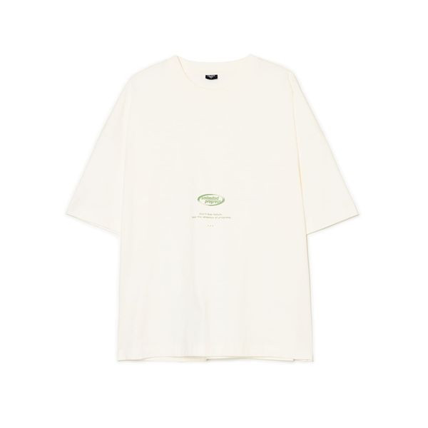 Cropp Cropp - Тениска с принт - кремаво