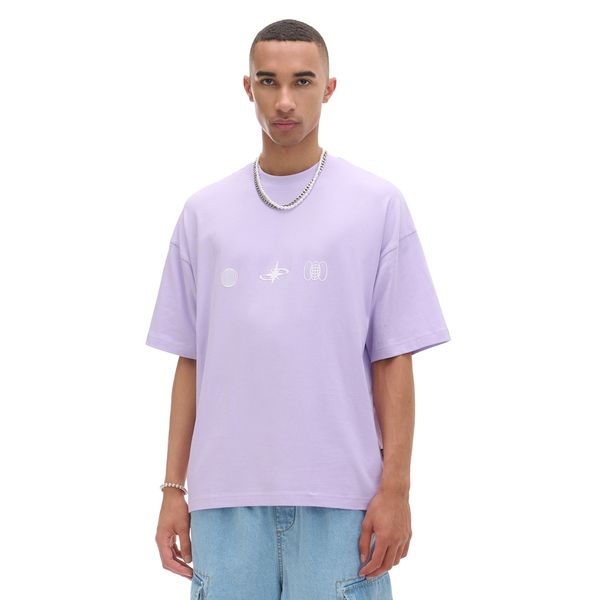 Cropp Cropp - Тениска с принт - лавандула