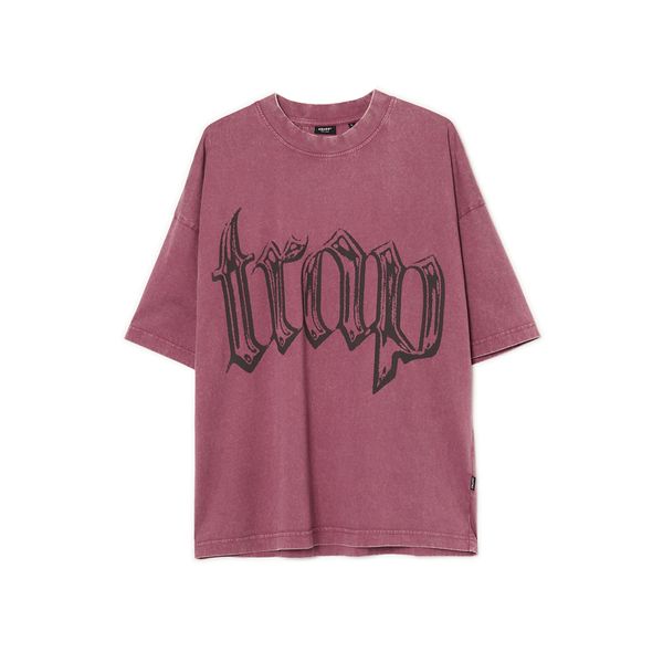 Cropp Cropp - Тениска с принт - пепел от рози