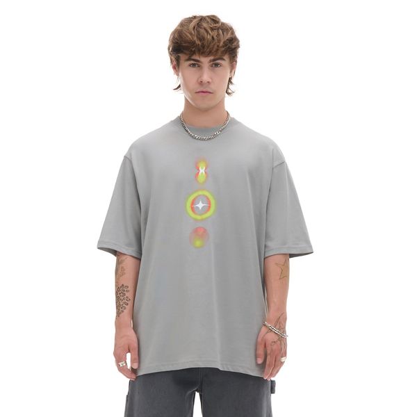 Cropp Cropp - Тениска с принт - Светло сиво