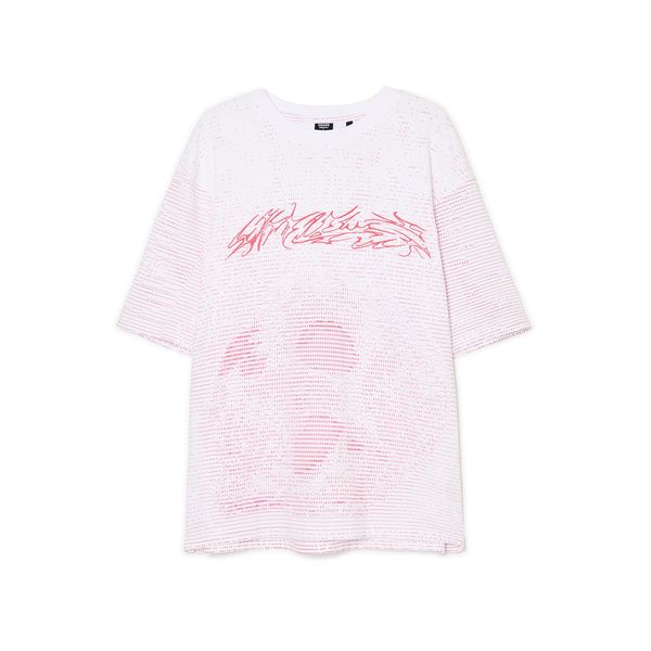 Cropp Cropp - Тениска с шарки - бял