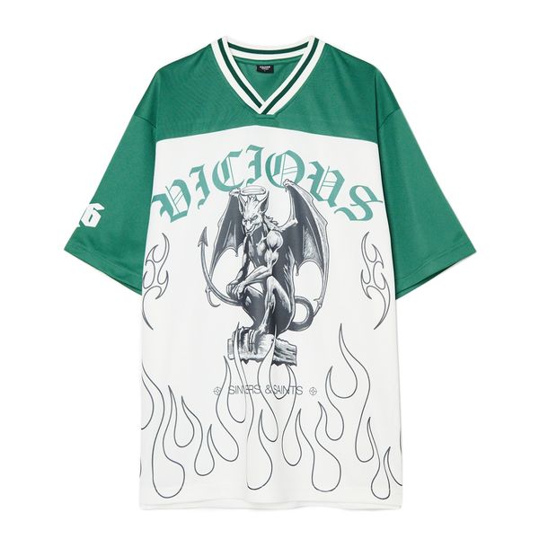 Cropp Cropp - Тениска с шарки - зeлeн