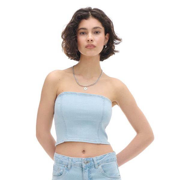 Cropp Cropp - Топ - бледосиньо