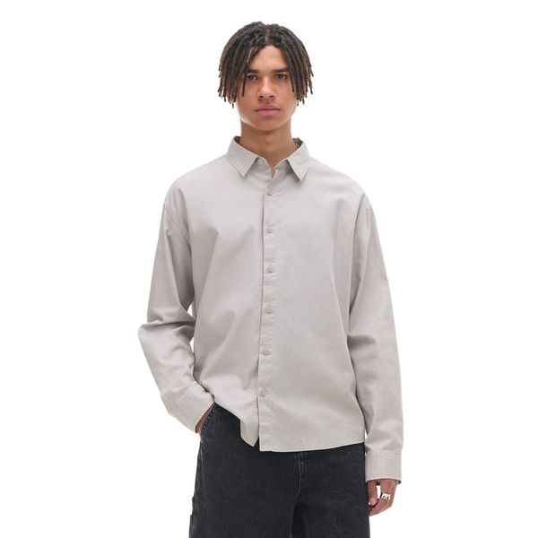 Cropp Cropp - Уголемена риза - Светло сиво