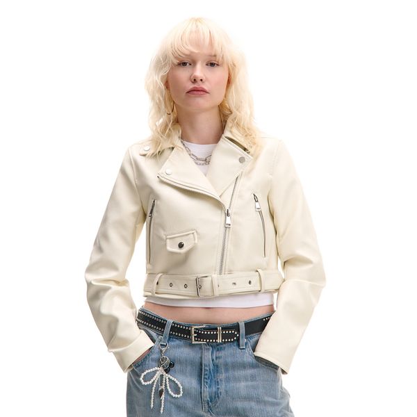 Cropp Cropp - Яке байкър - бял