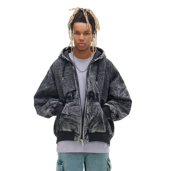 Cropp Cropp - Яке бомбър с качулка - черeн