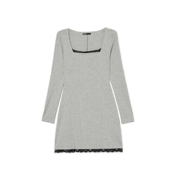 Cropp Cropp - Жарсена рокля - средно сиво