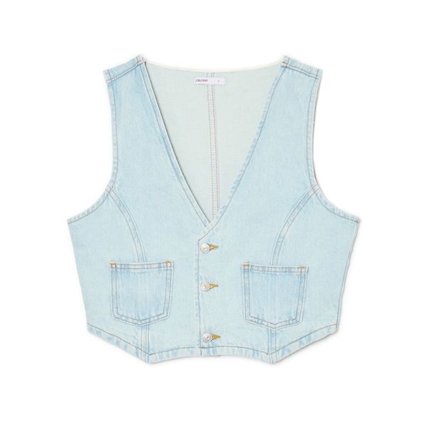 Cropp Cropp - Жилетка - cин
