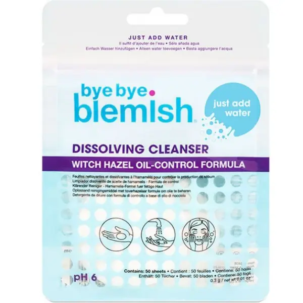 Bye Bye Blemish BYE BYE BLEMISH Water Activated Dissolving Cleanser Sheets