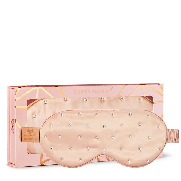 Crystallove CRYSTALLOVE Crystalized Silk Eye Mask - Rose Gold