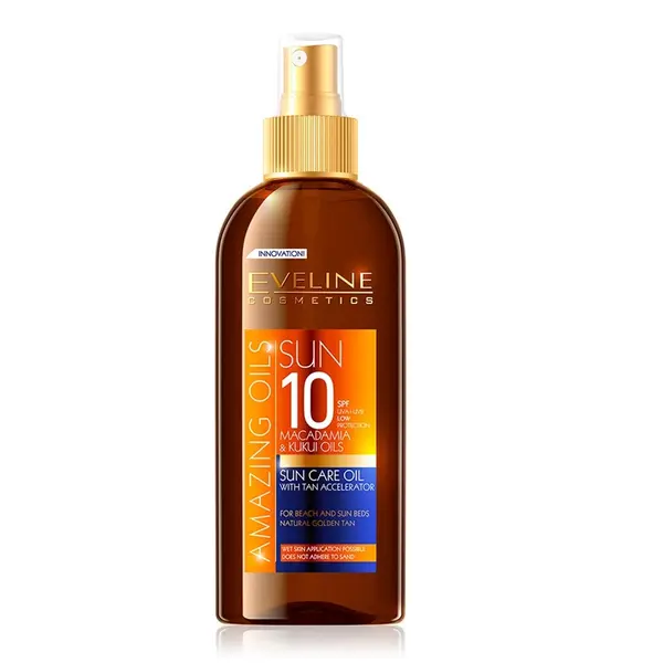 Eveline EVELINE Amazing Oils Слънцезащитно Олио Spf 10 С Ускорител За Тен
