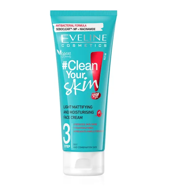 Eveline EVELINE Clean Your Skin Лек Матиращ Крем За Лице
