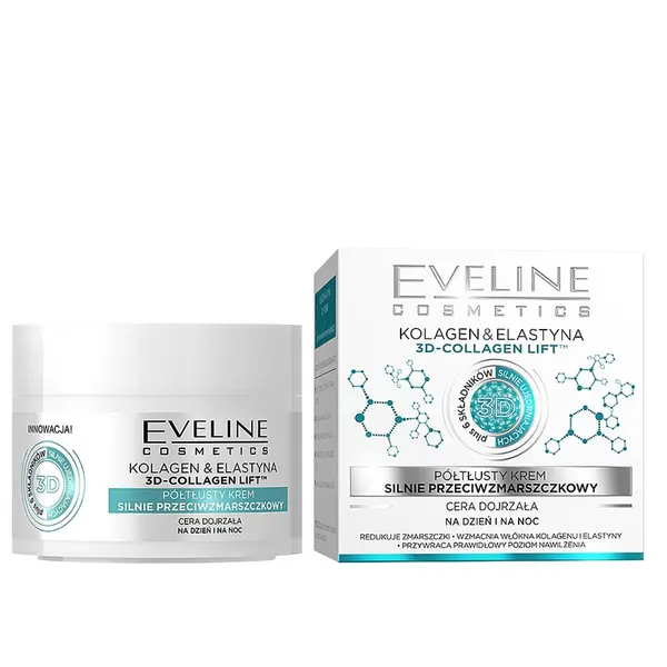 Eveline EVELINE Nature Line 3d-Collagen Lift Ден&Нощ Крем За Лице Против Бръчки
