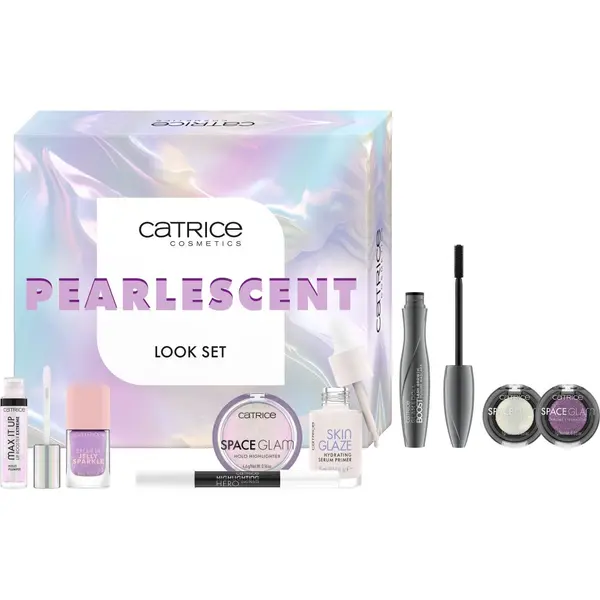 Catrice КОМПЛЕКТ Catrice  - Eyeshadow + Eyeshadow + Highlighting Duo Pencil + Mascara + Lip gloss + Highlighter + Serum Primer + Nail Polish