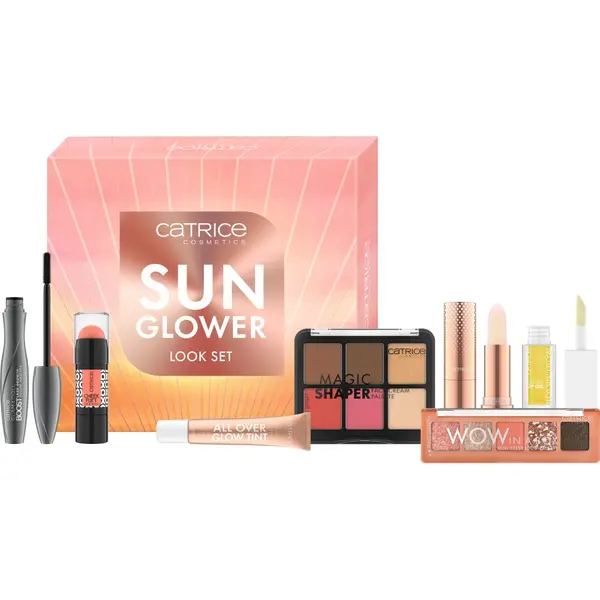 Catrice КОМПЛЕКТ Catrice  - Eyeshadow Palette + Mascara + Face Cream Palette + Highligther + Face Stick + Lip Balm + Tinted Lip Oil