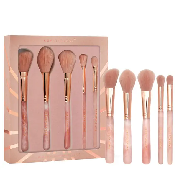 Crystallove КОМПЛЕКТ CRYSTALLOVE Rose Quartz Makeup Brushes Set