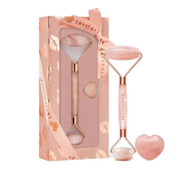 Crystallove КОМПЛЕКТ CRYSTALLOVE Rose Quartz Roller Selflove Set
