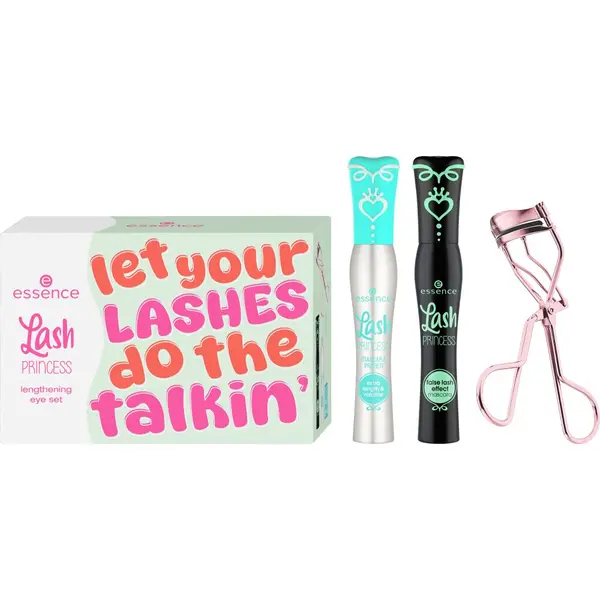 Essence КОМПЛЕКТ ESSENCE - Mascara Primer + Mascara + Eyelash curler