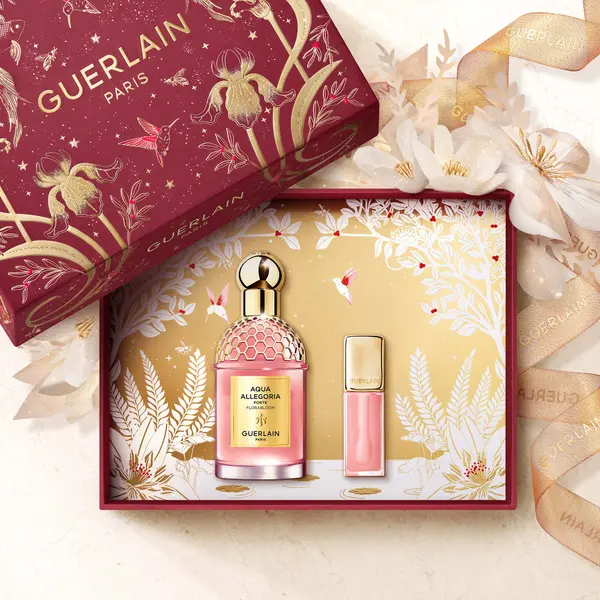 Guerlain КОМПЛЕКТ GUERLAIN Aqua Allegoria Forte Florabloom - Eau De Parfum Gift Set & Kisskiss