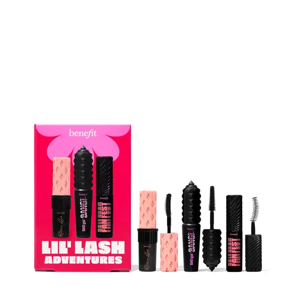 Benefit Cosmetics КОМПЛЕКТ Lil’Lash Adventures kit - Minis BADgal BANG!, Roller Lash & Fan Fest Mascara
