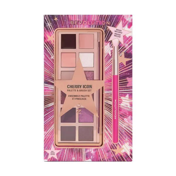 Makeup Revolution КОМПЛЕКТ MAKE UP REVOLUTION Cherie Icon Eye Shadow Palette And Brush Set