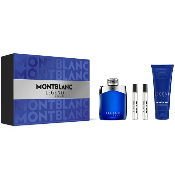Montblanc КОМПЛЕКТ MONTBLANC Legend Blue Eau De Parfum + Travel Sprayedpx2 + Shower Gel