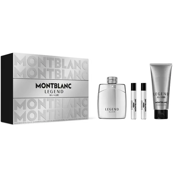 Montblanc КОМПЛЕКТ MONTBLANC Legend Elixir Parfum + Travel Spray Parfumx2 + Shower Gel