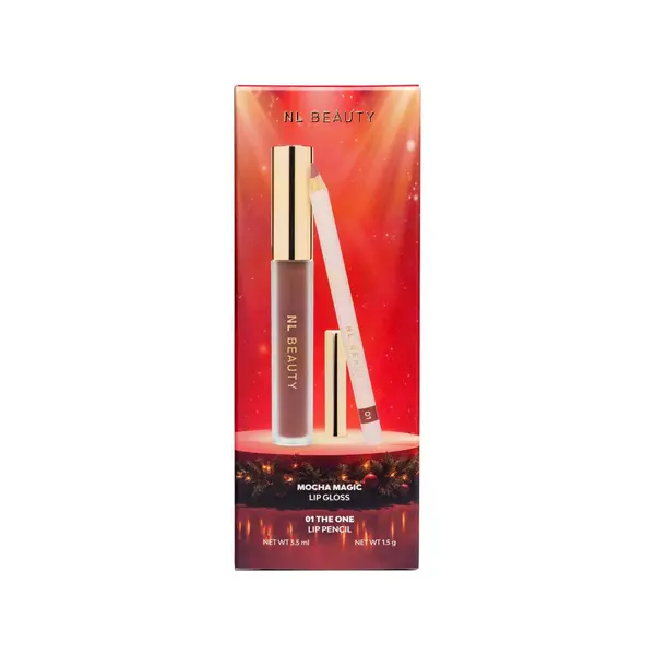NL Beauty КОМПЛЕКТ NL BEAUTY Lip Kit Christmas Lip Pencil 01 + Mocha Magic