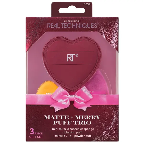 Real Techniques КОМПЛЕКТ REAL TECHNIQUES Matte + Merry Puff Trio