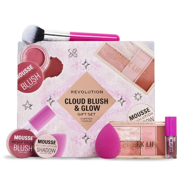 Makeup Revolution КОМПЛЕКТ REVOLUTION Cloud Blush And Glow Highlight Gift Set