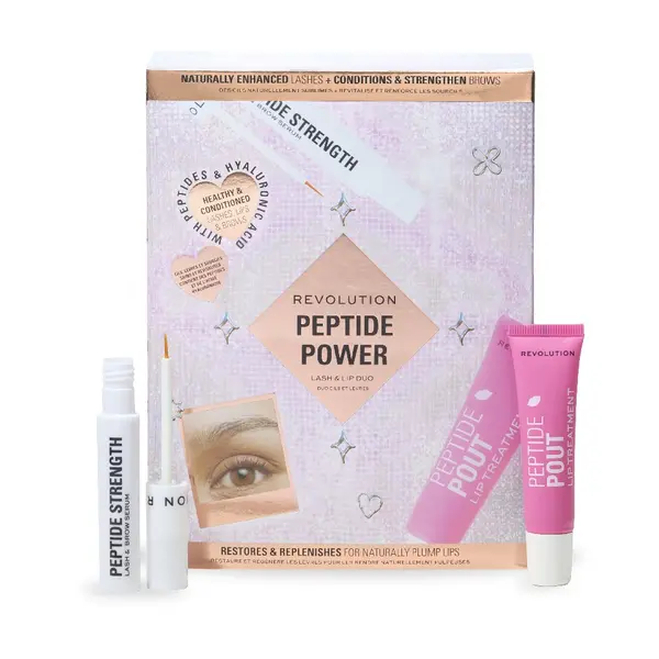 Makeup Revolution КОМПЛЕКТ REVOLUTION Peptide Power Lash And Lip Duo Gift Set