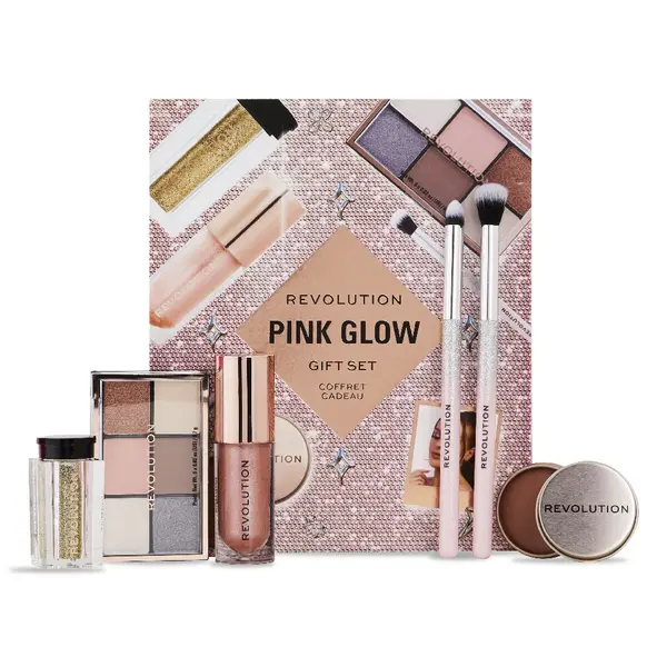 Makeup Revolution КОМПЛЕКТ REVOLUTION Pink Glow Get The Look Gift Set