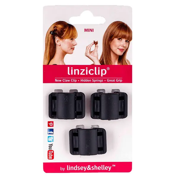 Linziclip LINZICLIP Mini Hair Clip, Size Small, Black Velvet