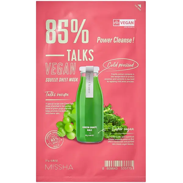 Missha Missha Talks Vegan Squeeze Sheet Mask [Power Cleanse]
