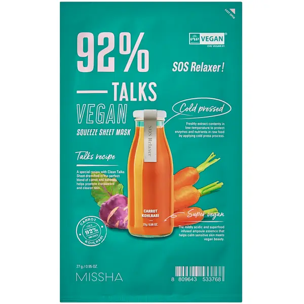 Missha Missha Talks Vegan Squeeze Sheet Mask [Sos Relaxer]