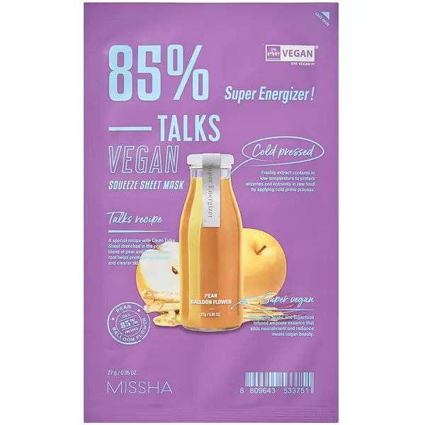 Missha Missha Talks Vegan Squeeze Sheet Mask [Super Energizer]