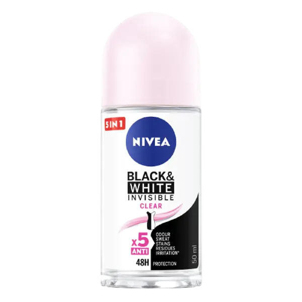 Nivea NIVEA Deo Рол-он дамски Invisible on Black & White Clear